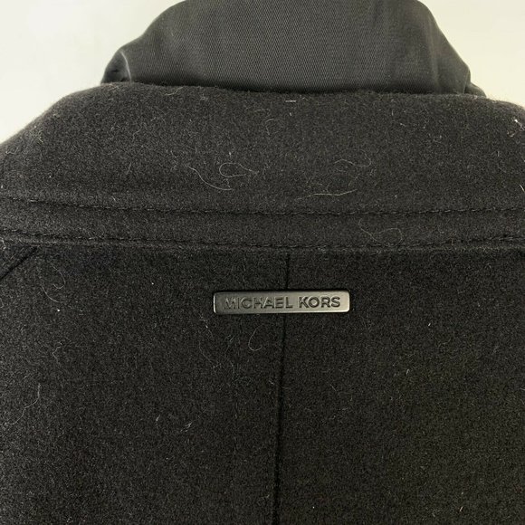 Michael Kors Black Wool Coat Wm Sz S - Picture 6 of 7